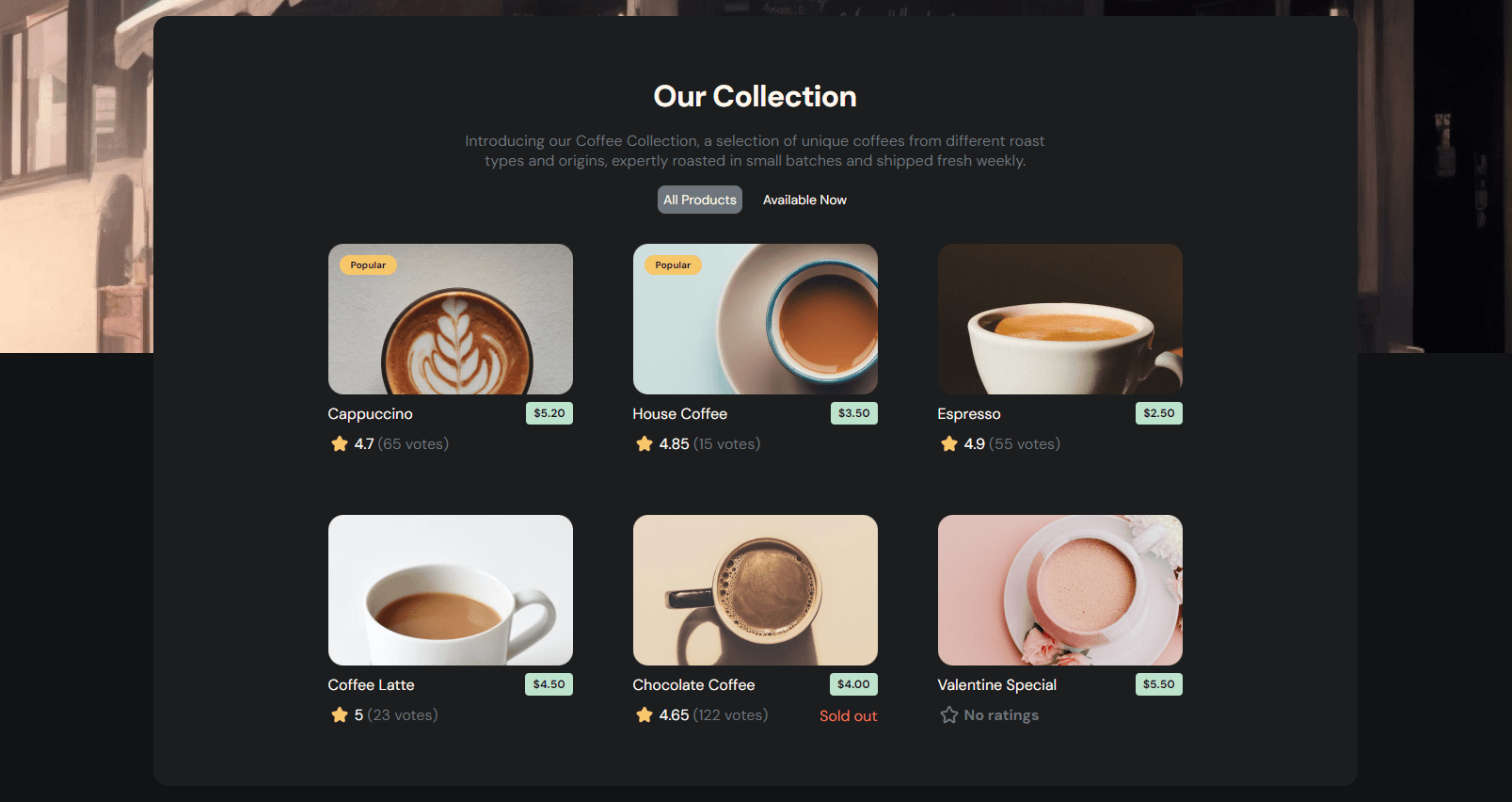 Preview image of Coffee Listing